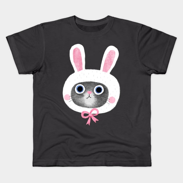 Bunny Kids T-Shirt by Planet Cat Studio